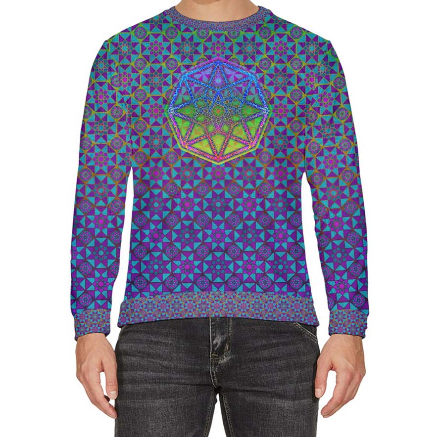 Tesseract Hypercube Velour Sweater