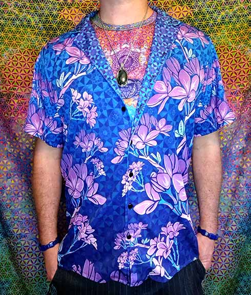 Plumeria Tesseract Hawaiian Shirt