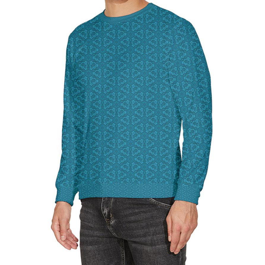 Aquatic Metatron Velour Sweater