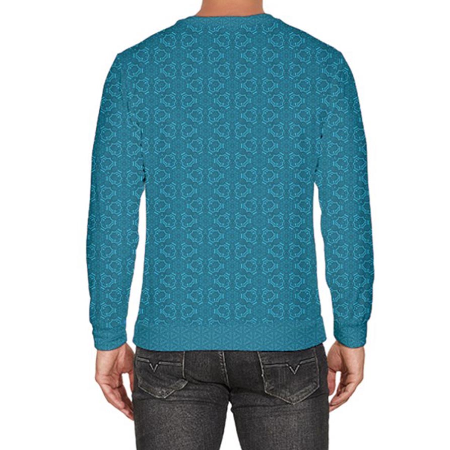 Aquatic Metatron Velour Sweater