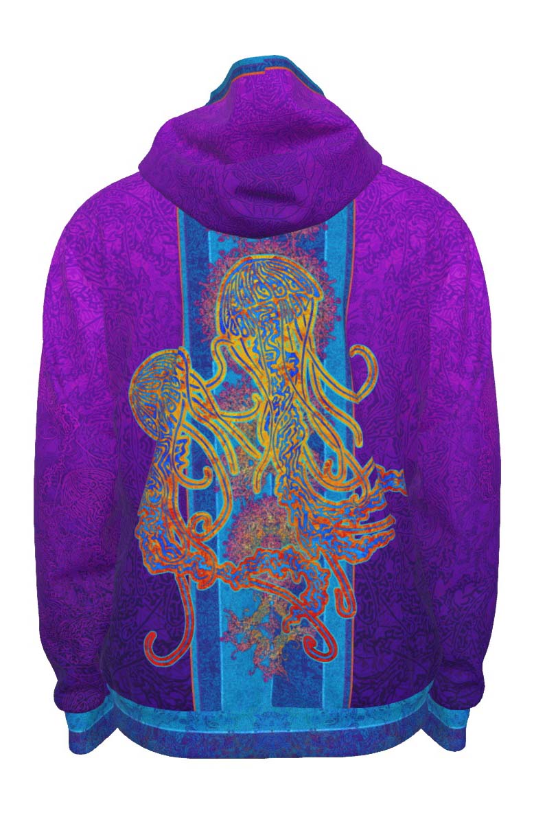 Psychedelic Jellyfish Premium Zip Hoodie