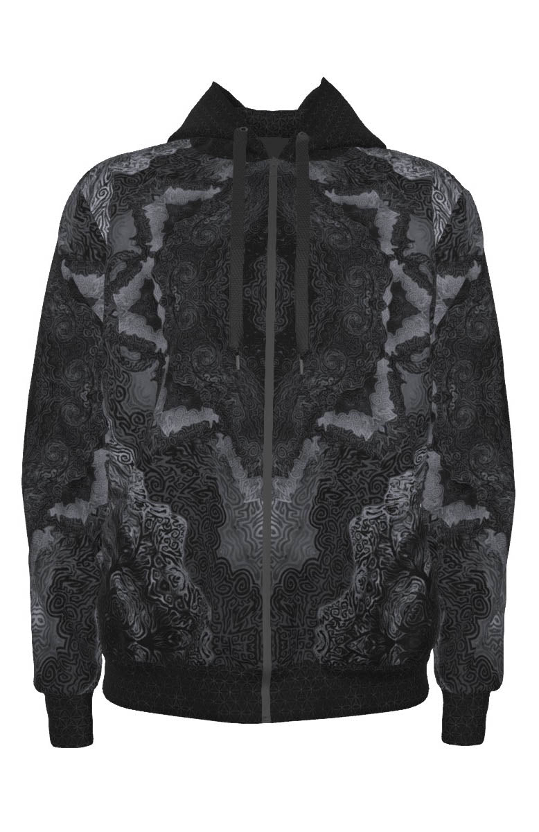 Brush Stroke Mandala Premium Zip Hoodie
