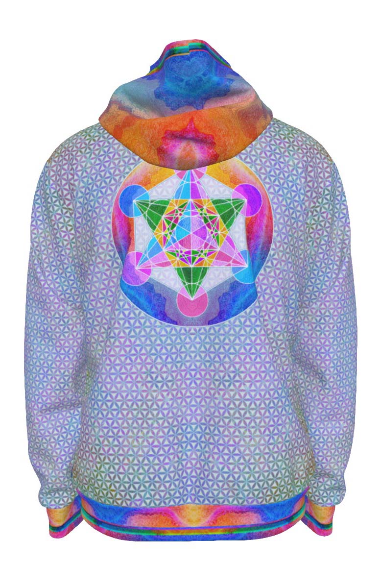 Metatron's Cube Premium Zip Hoodie
