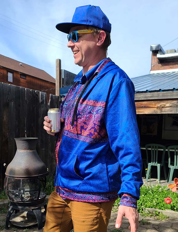 Tribal Salmon Premium Zip Hoodie