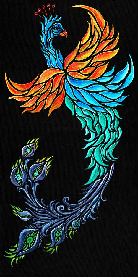 Phoenix Rising Original Painting