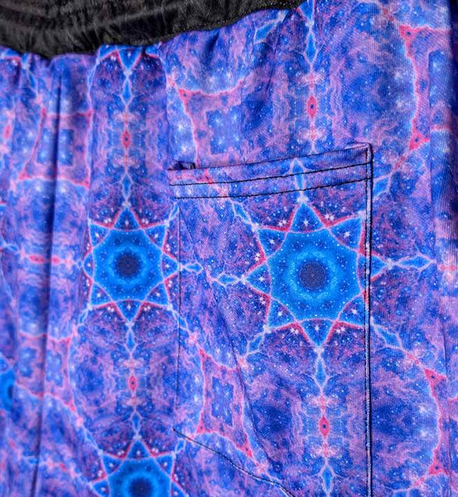 Purple Cosmic Rays Shorts