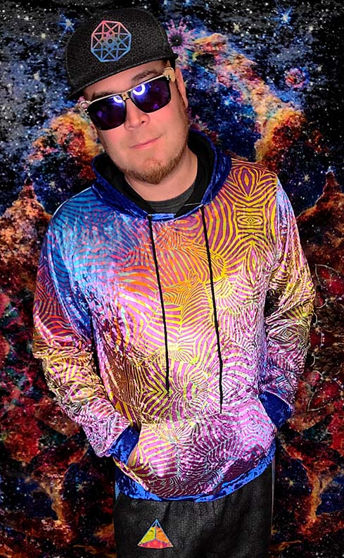 Rainbow Zebra Crushed Velvet Hoodie