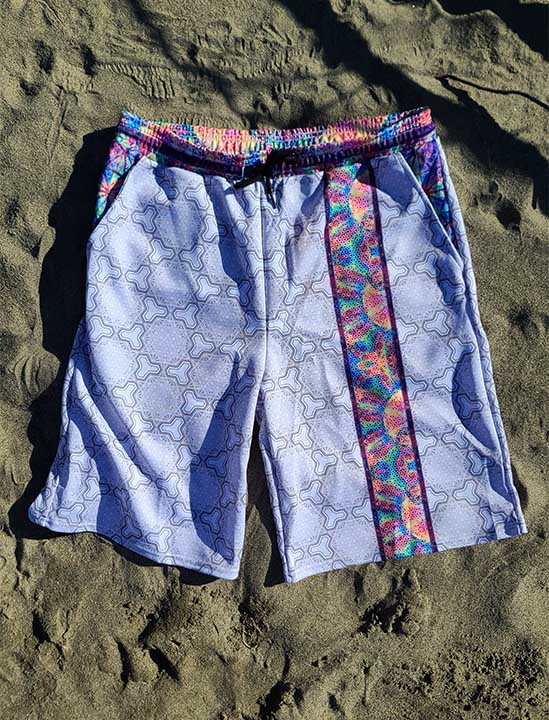 64 Point Star Tetrahedron Day Trip Shorts
