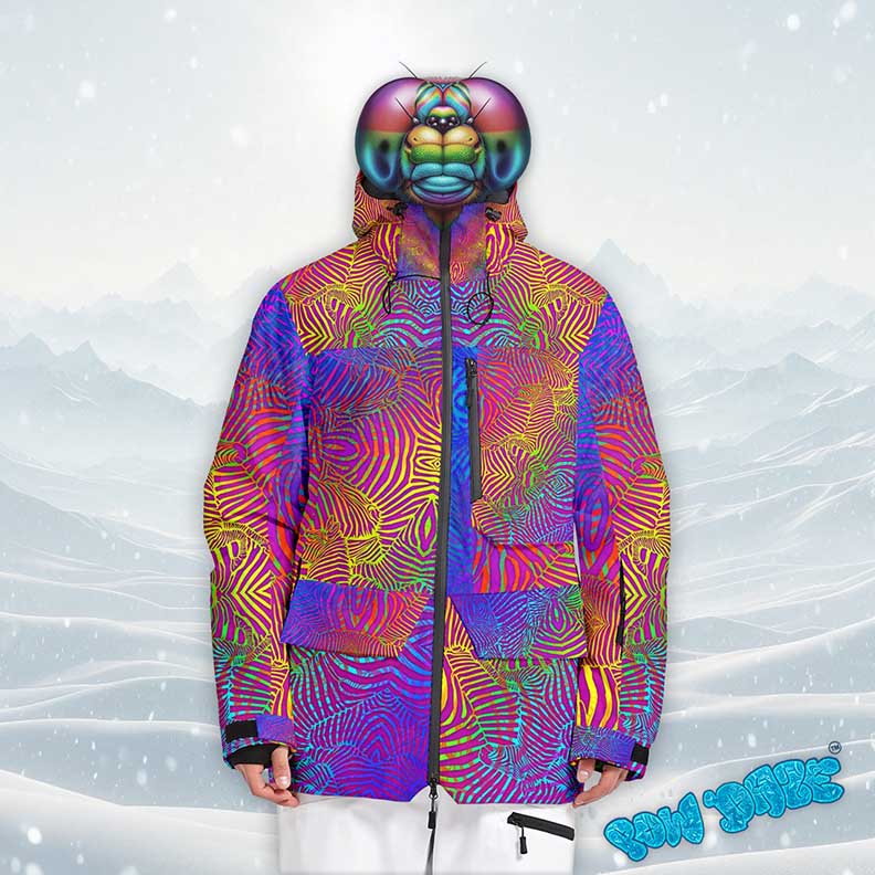 Zebra Rainbows Snowboard Jacket