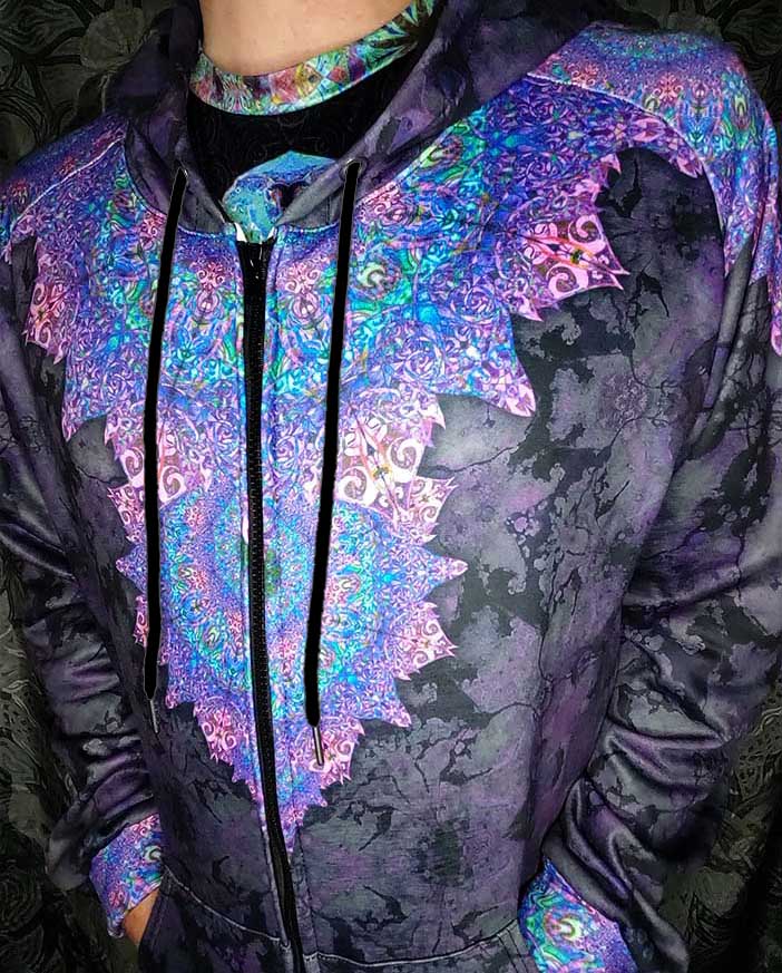 Sea Flower Drop Premium Zip Hoodie