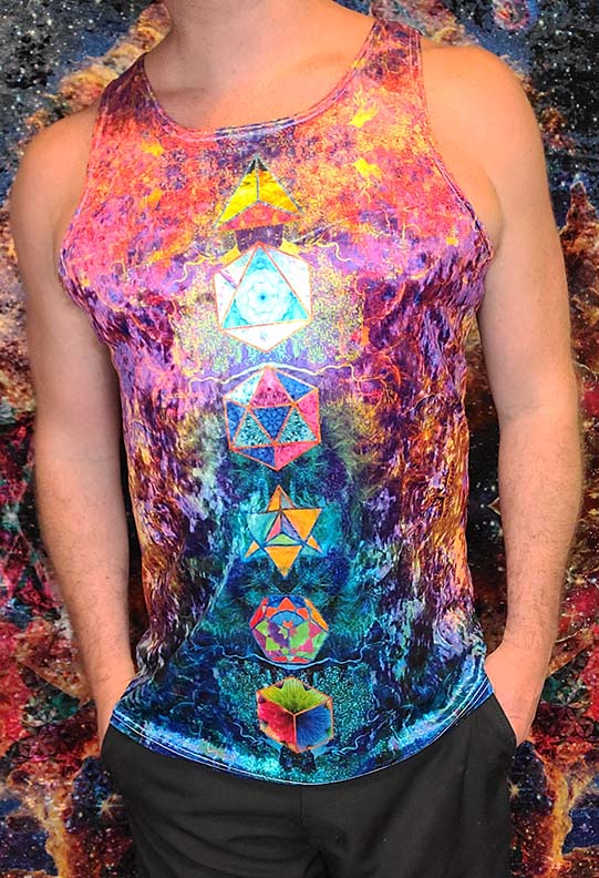 Platonic Solids Crushed Velvet Tank Top
