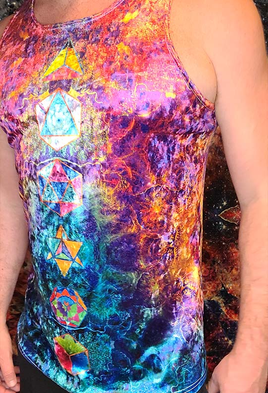 Platonic Solids Crushed Velvet Tank Top