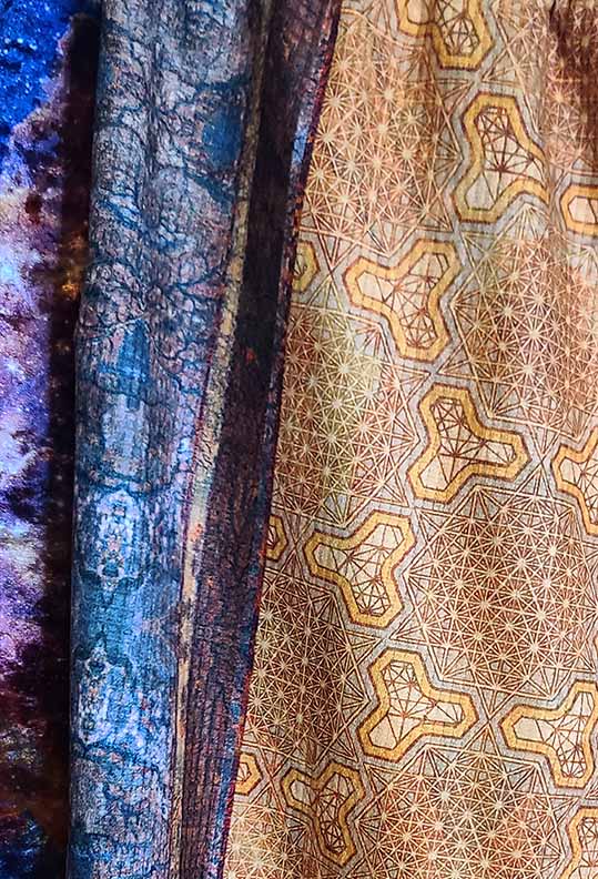 Golden 64 Point Star Tetrahedron Plush Tracksuit Sweatpants