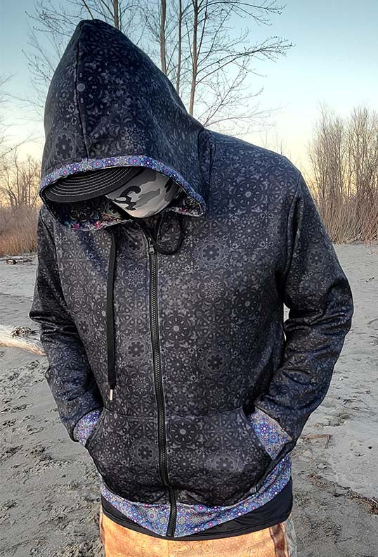 Black Diamonds Mandala Premium Zip Hoodie