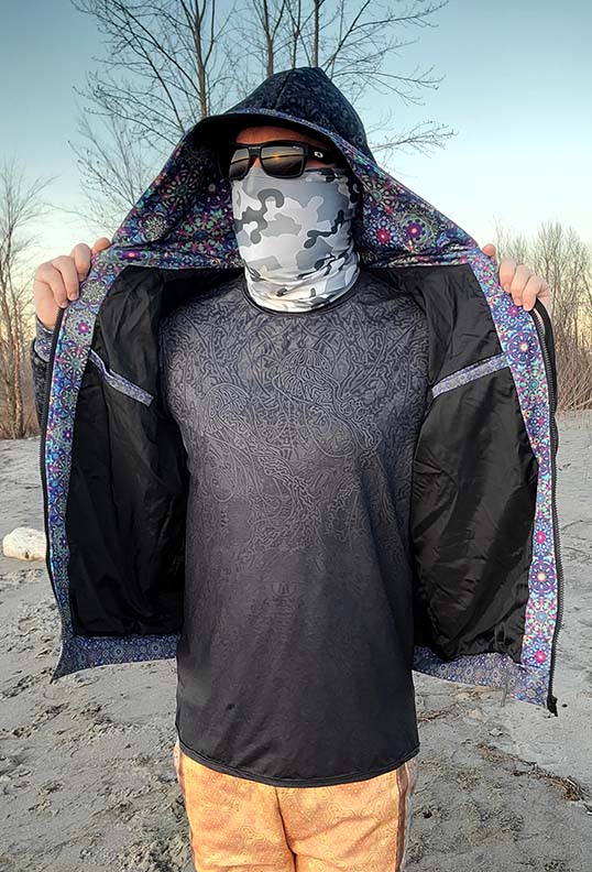 Black Diamonds Mandala Premium Zip Hoodie