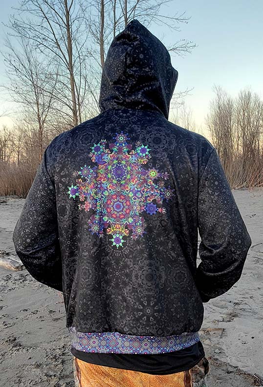 Black Diamonds Mandala Premium Zip Hoodie