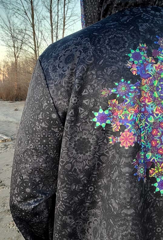 Black Diamonds Mandala Premium Zip Hoodie