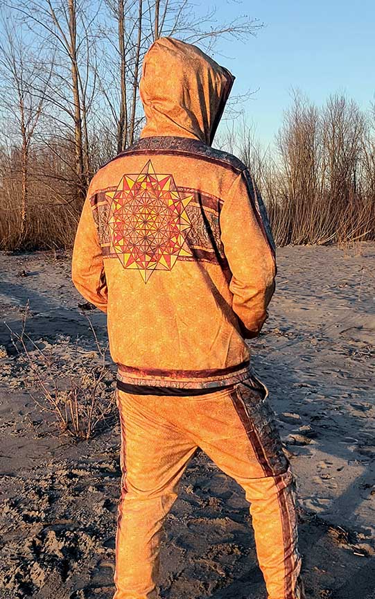 Golden Tetrahedron Premium Zip Hoodie