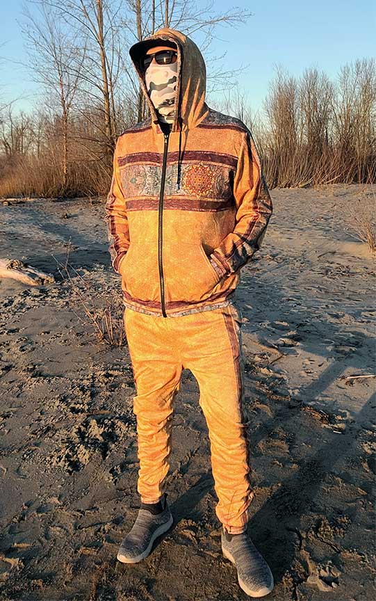 Golden Tetrahedron Premium Zip Hoodie