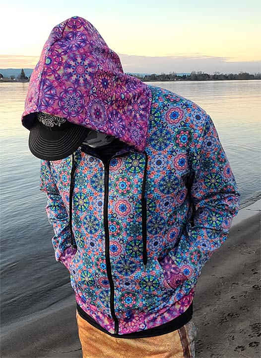 Teal Star Dust Premium Zip Hoodie