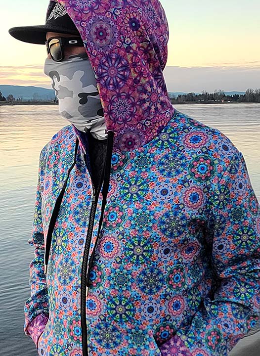 Teal Star Dust Premium Zip Hoodie