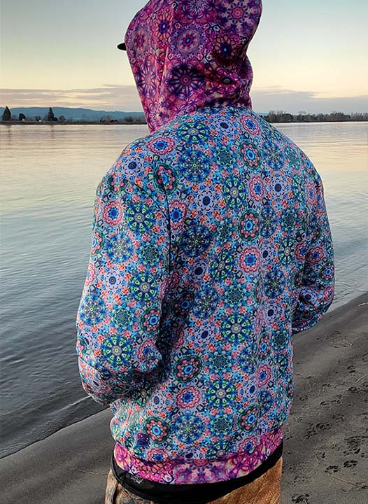 Teal Star Dust Premium Zip Hoodie