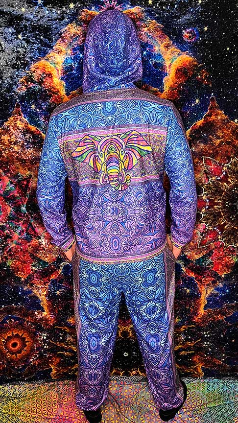 Elephant Medicine Plush Hoodie Tracksuit Top