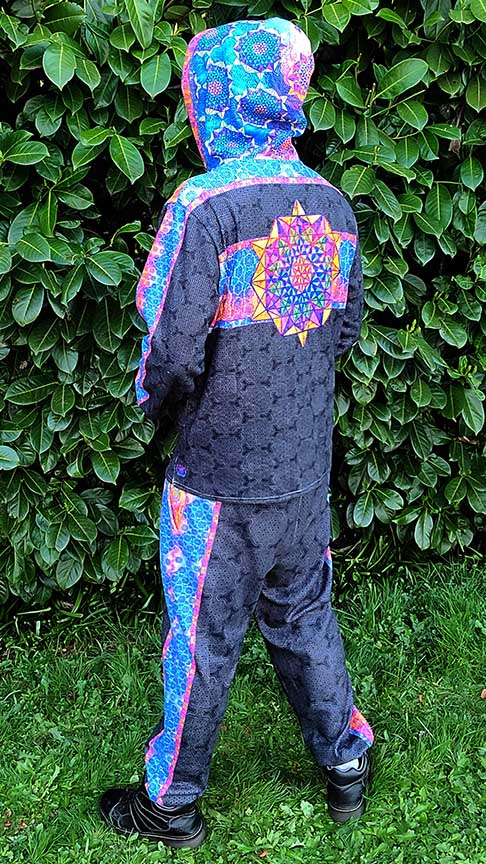 64 Point Star Tetrahedron Plush Hoodie Tracksuit Top