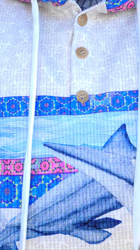 Whales and Dolphins Plush Hoodie Tracksuit Top