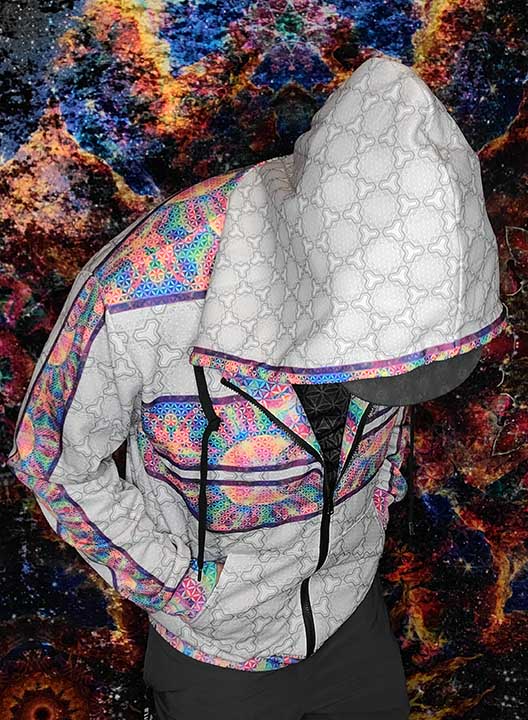 64 Point Star Tetrahedron Day Trip Premium Zip Hoodie