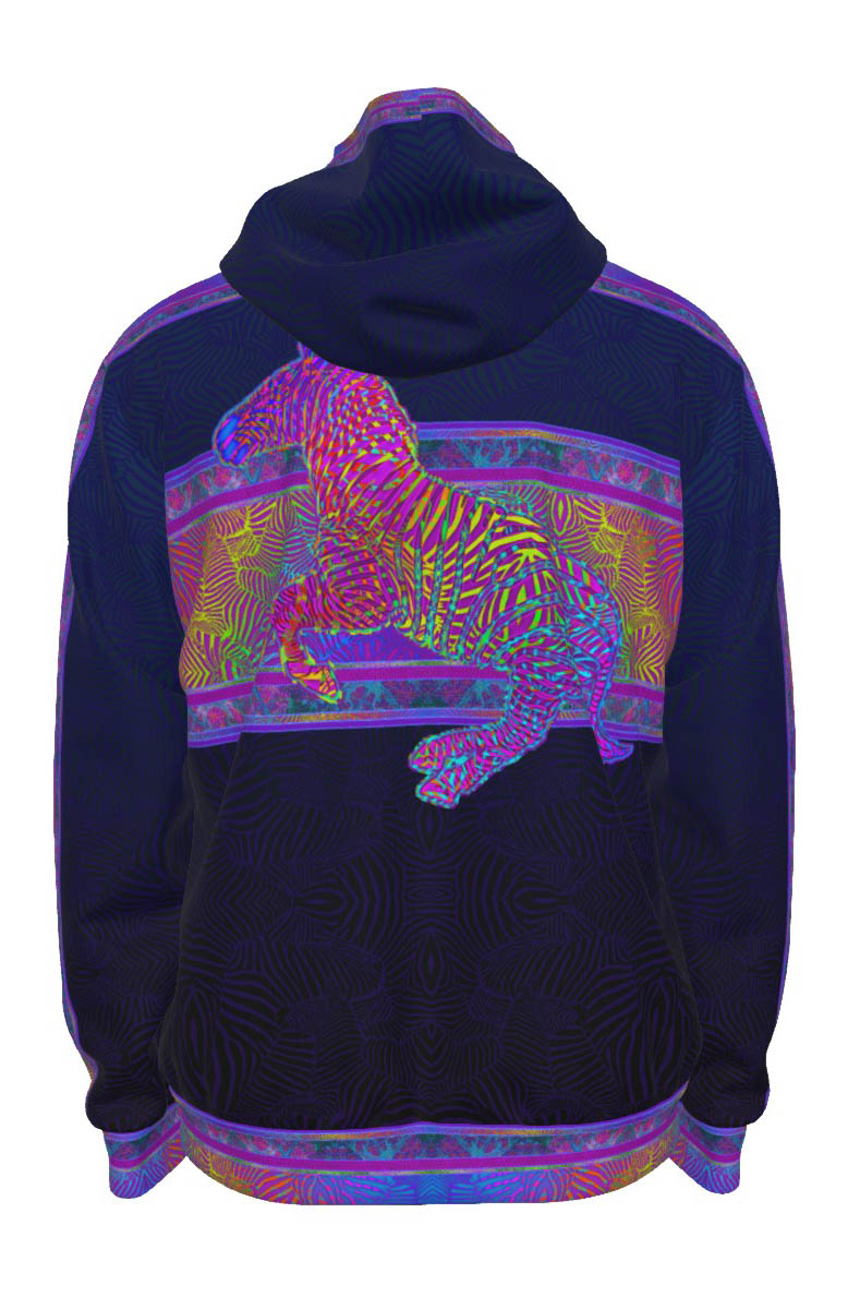 Zebra Rainbows Premium Zip Hoodie