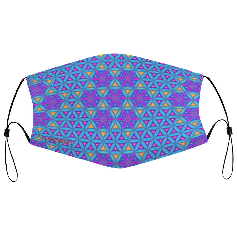 Flower of Life Honeycomb Face Mask w/ 2 Filters