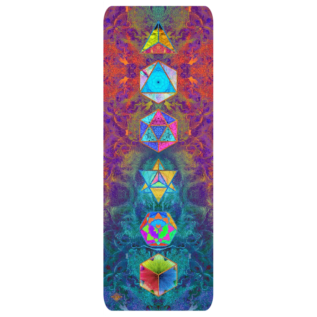 Platonic Solids Natural Tree Rubber Yoga Mat