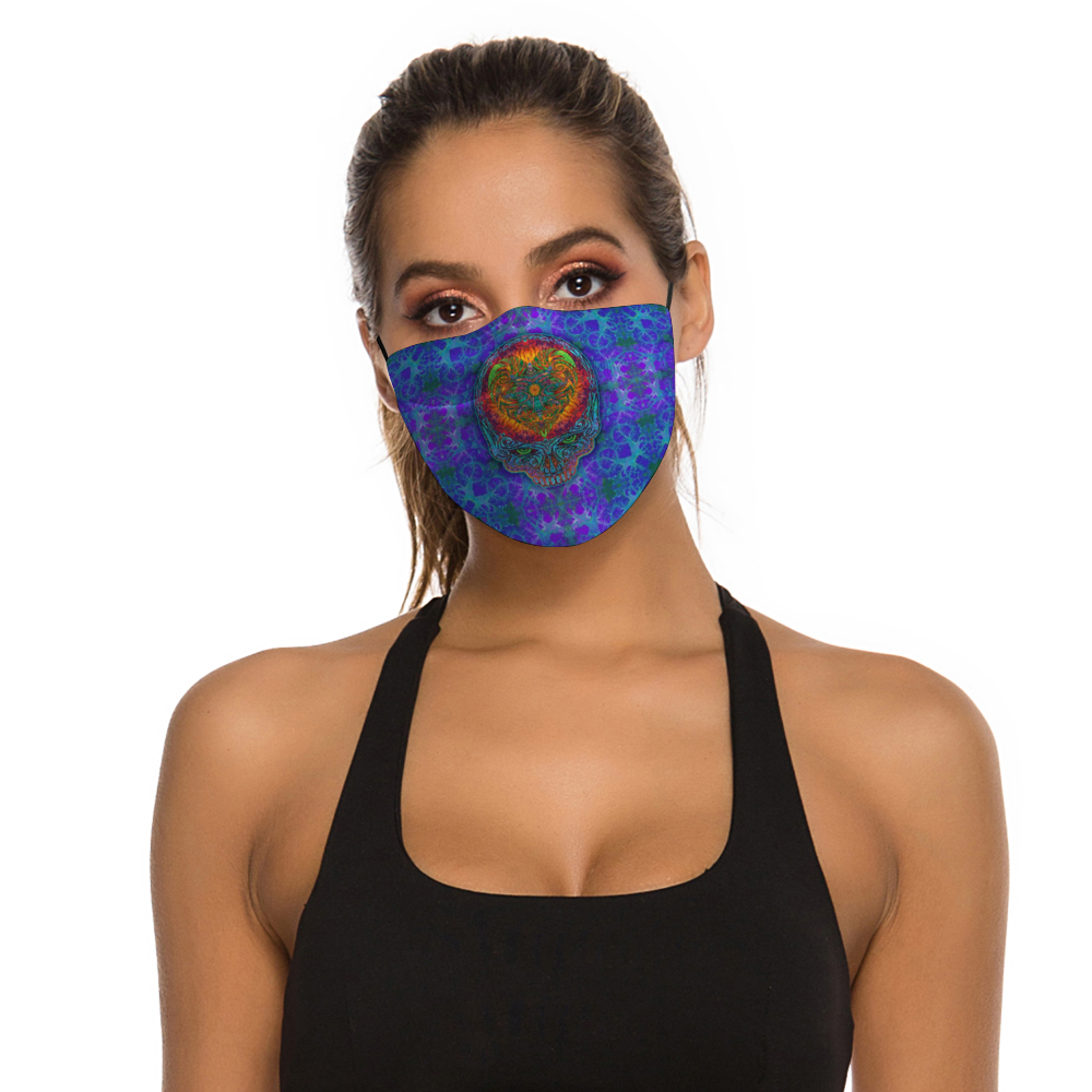 Stealie Blues Face Mask w/ 2 Filters
