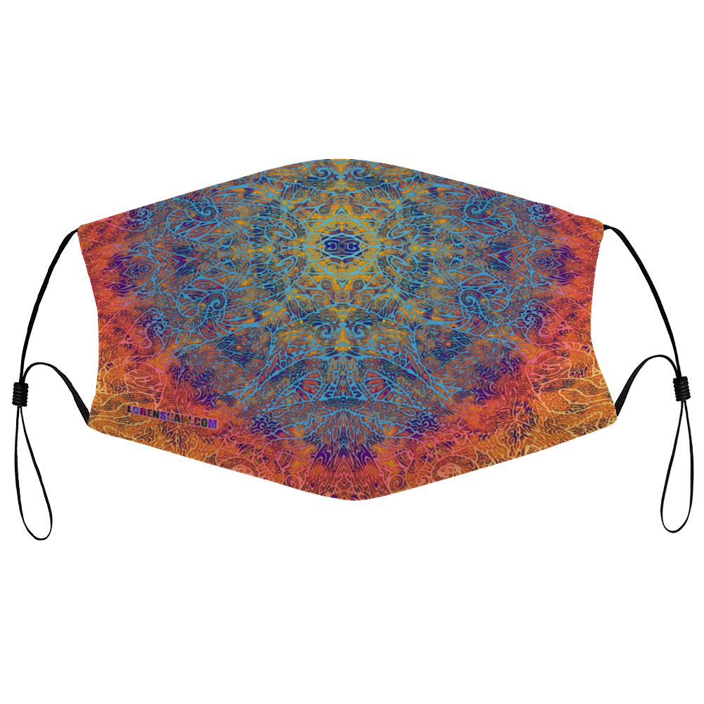 Octopus Mandala Face Mask w/ 2 Filters