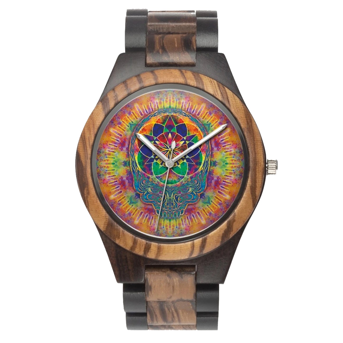 Stealie Seed of Life Wood Watch