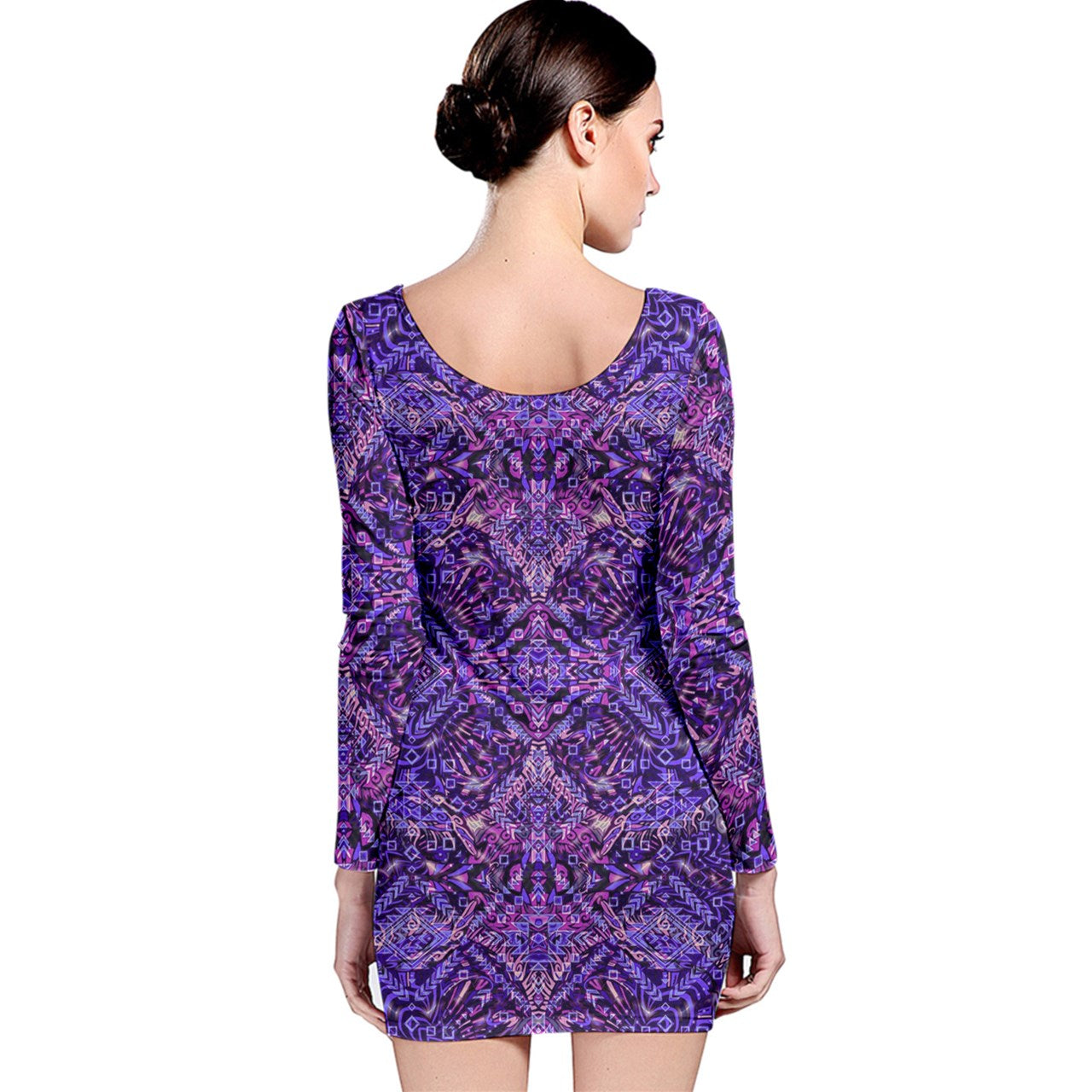 velvet dress sleeves Long Sleeve Velvet Bodycon Dress