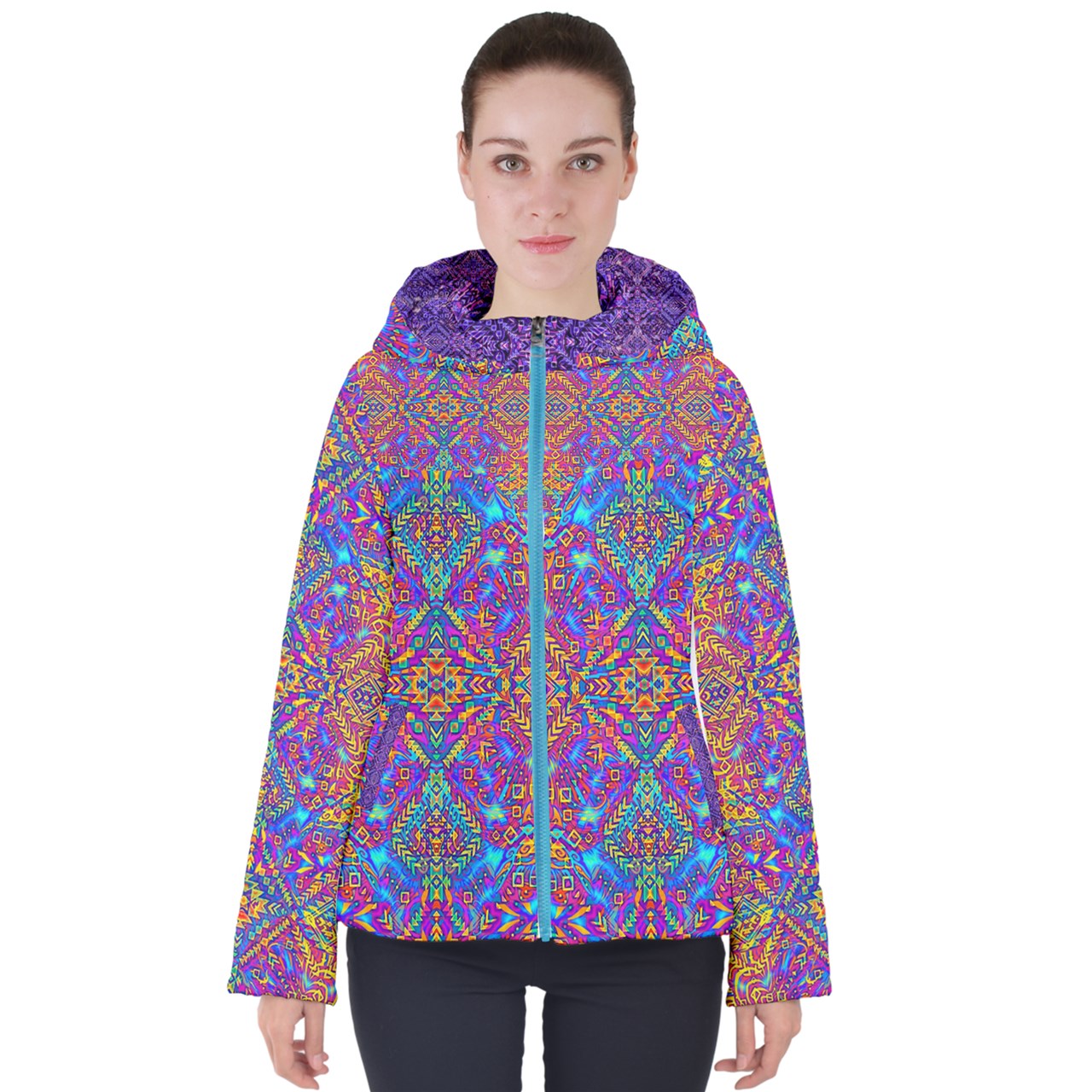 Psy Aztek Women's Hooded Puffer Jacket