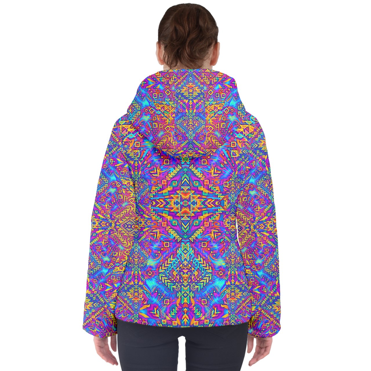 Psy Aztek Women's Hooded Puffer Jacket