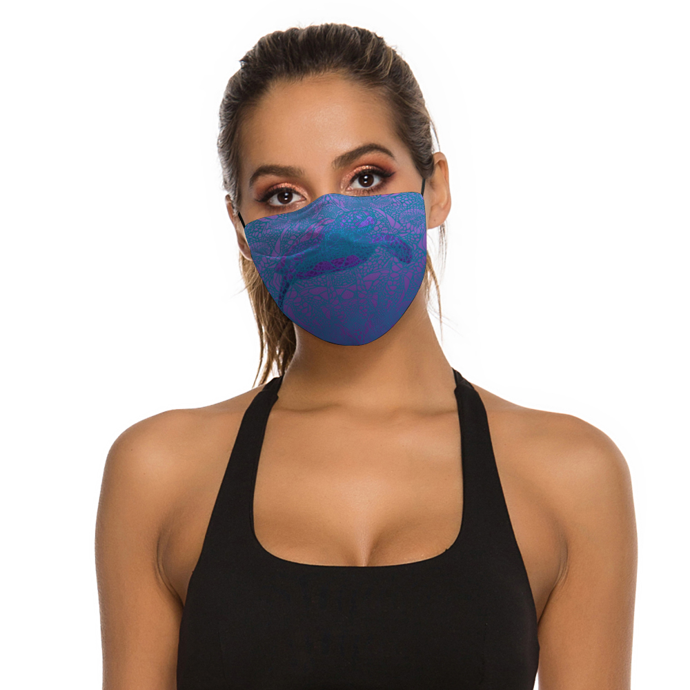 Purple Turtle Face Mask w/ 2 Filters
