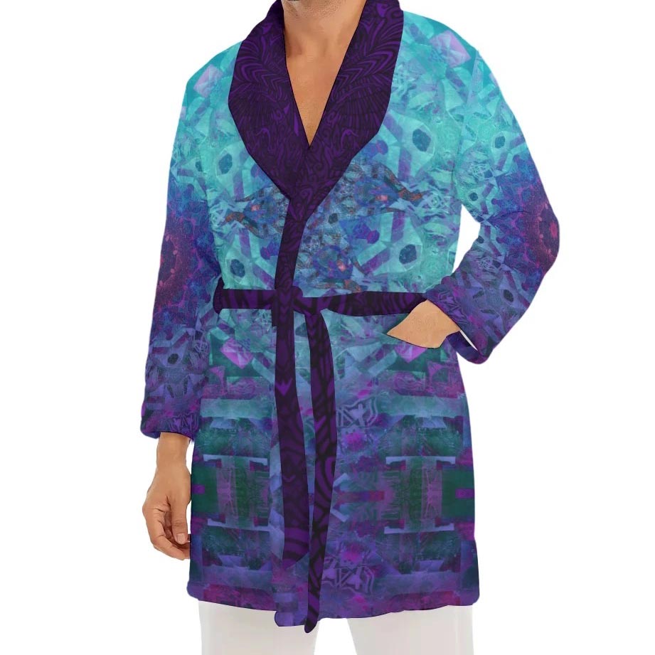 Aquatic Fire Plush Fleece Robe
