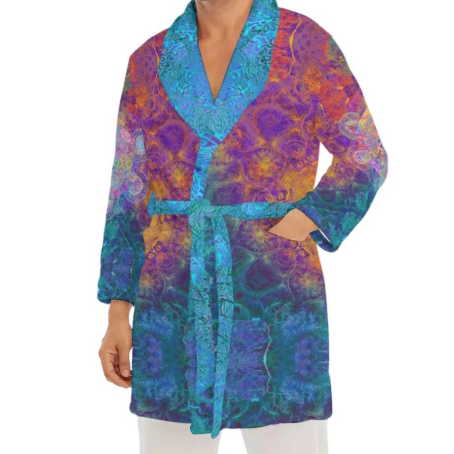 Platonic Solids Plush Fleece Robe