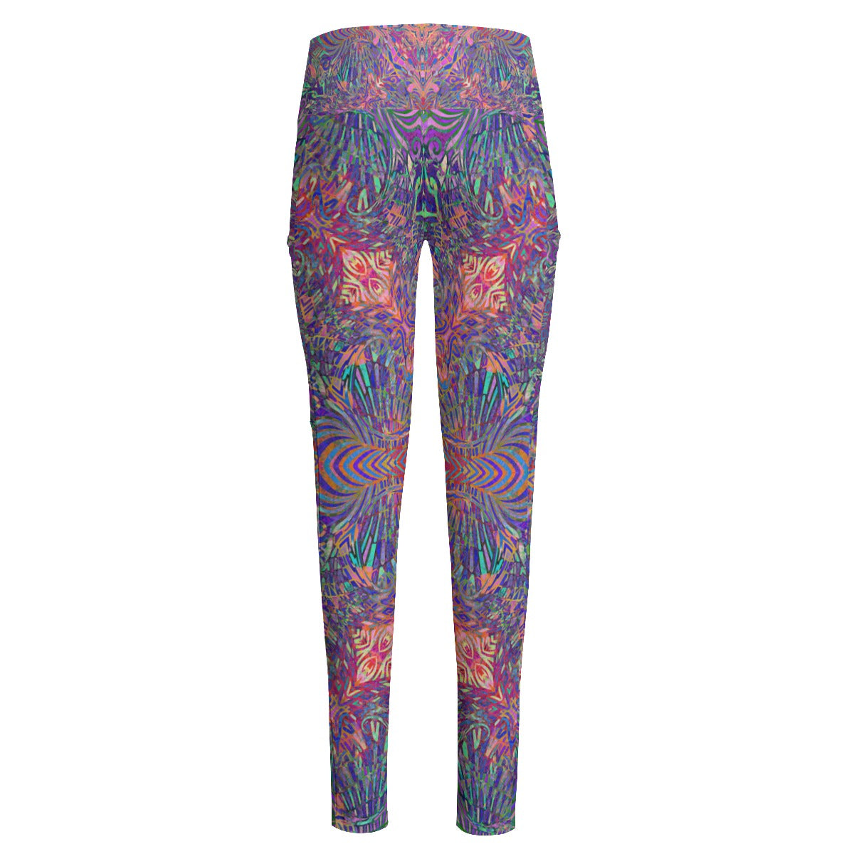 Flamingo Torus High Waist Leggings With Side Pockets