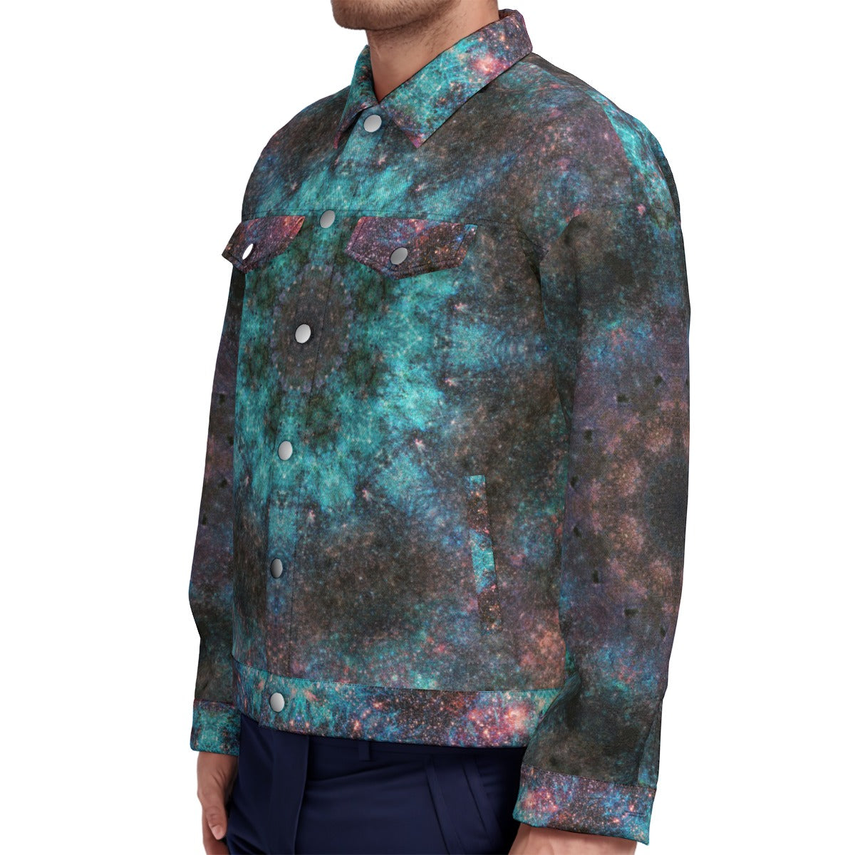 Milky Way Rising Unisex Cotton Lapel Jacket