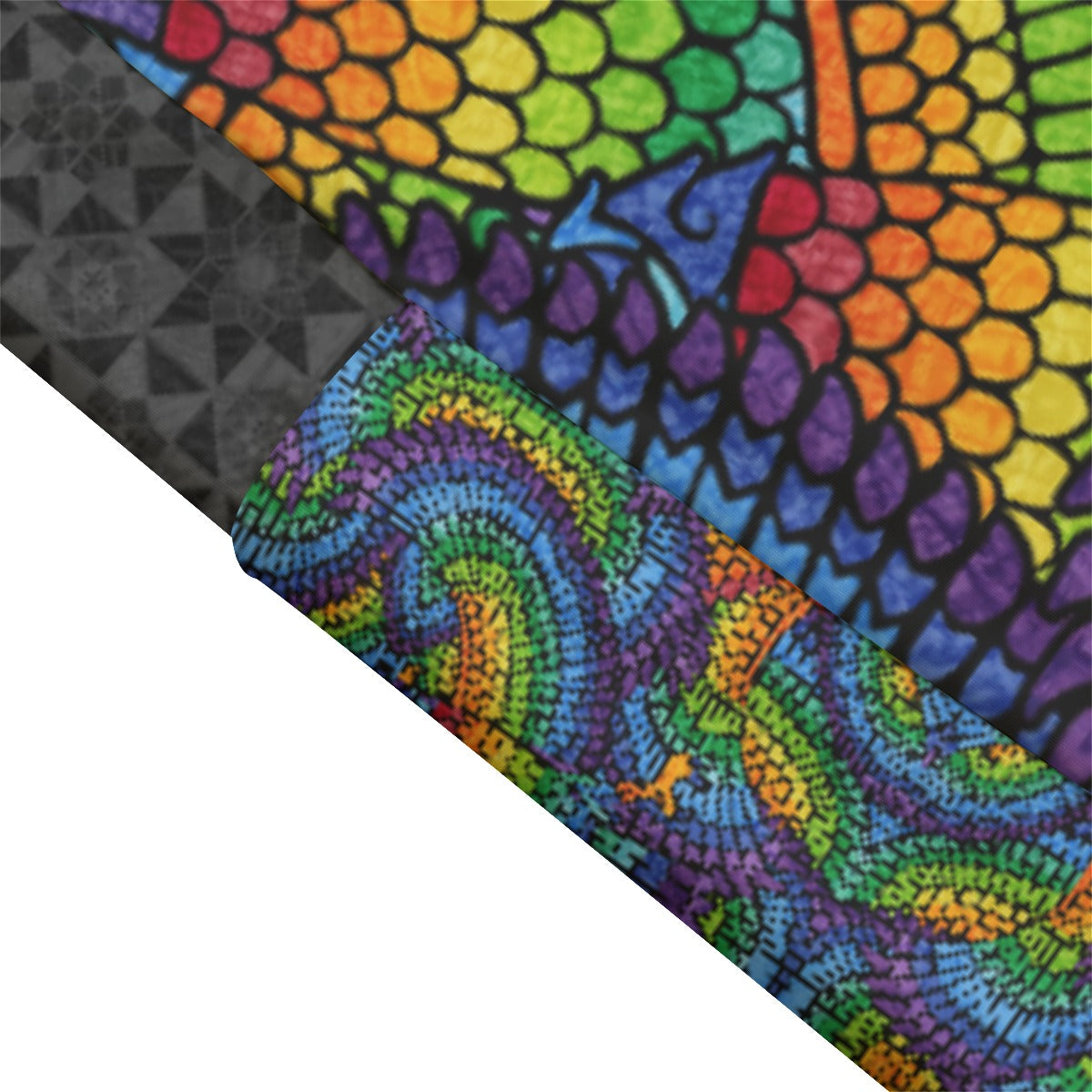 Rainbow Eagle of Horus High Waist Leggings With Side Pockets