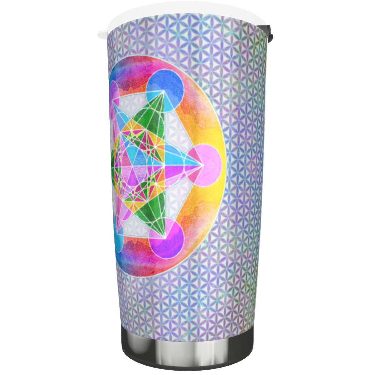 Metatrons Cube Flower of Life Stainless Steel Tumbler 20oz