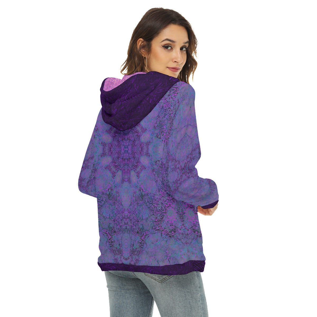 Purple Octopus Plush Fleece Hoodie