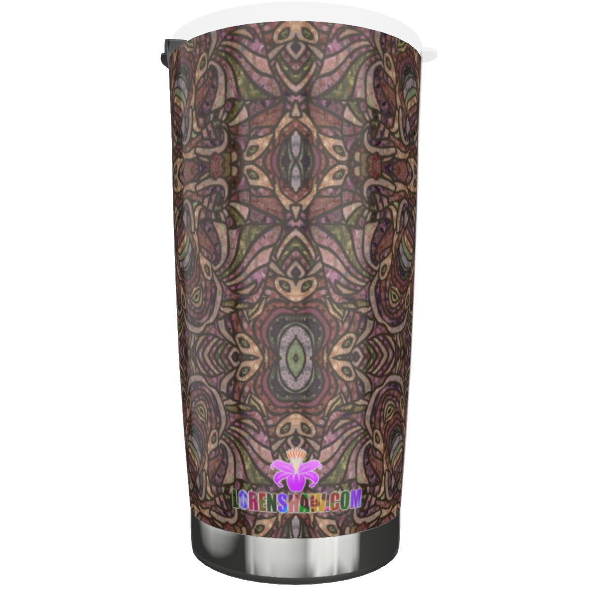 Stained Glass Elephant Stainless Steel Tumbler 20oz