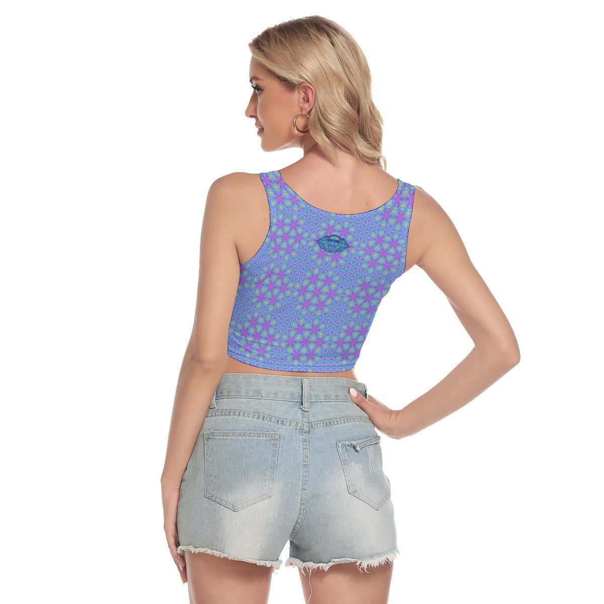Honeycomb Flower of Life Crop Tank Top