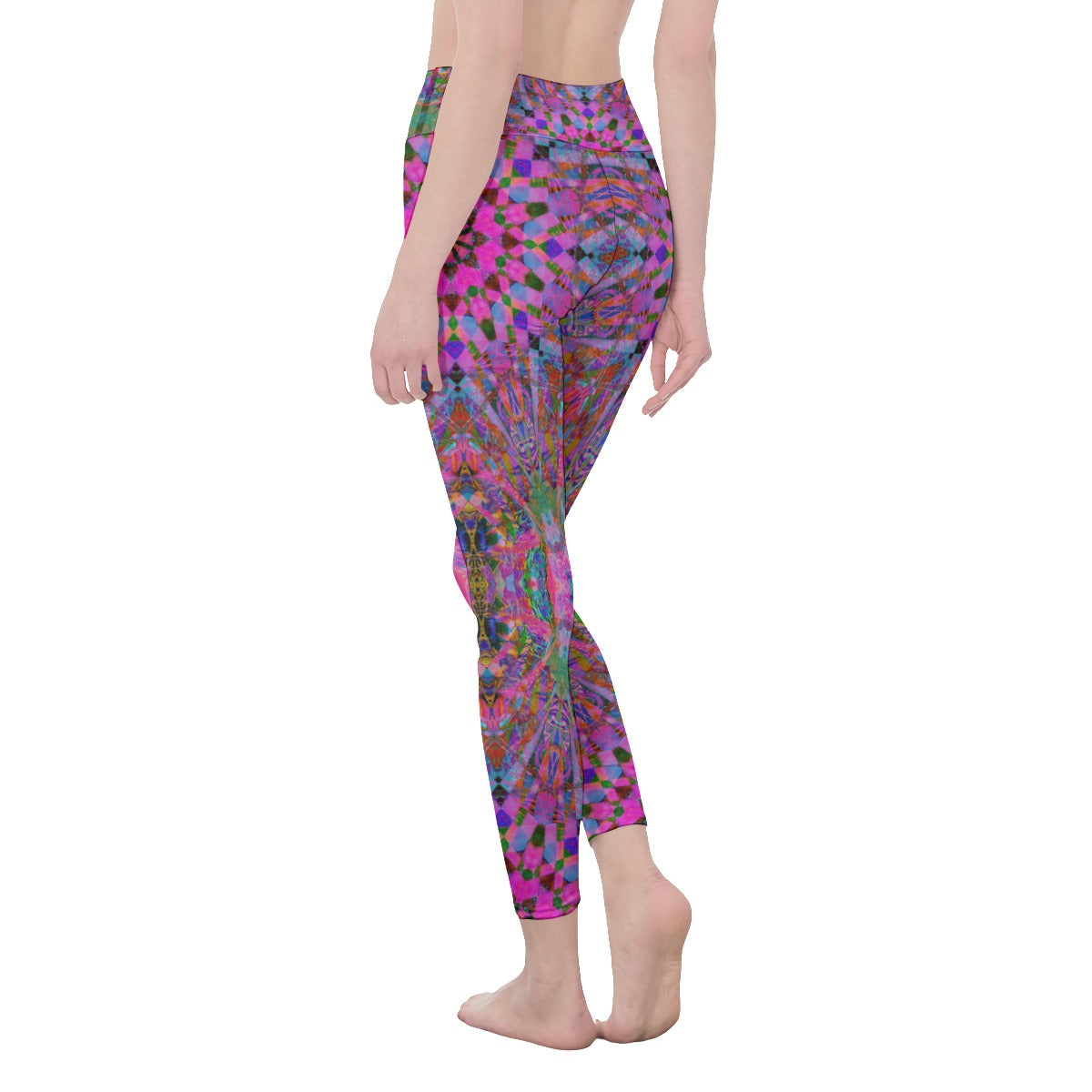 Pink Starburst Mid-Rise Leggings